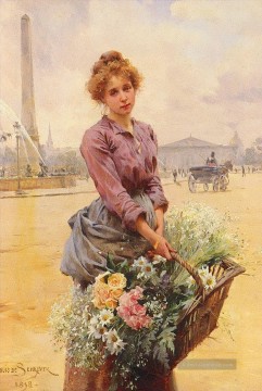  marie - Louis Marie Schryver Die Blumen Mädchen 2 Parisienne